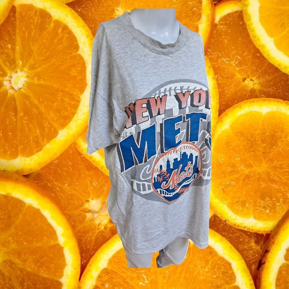 Vintage 90s New York Mets XL T Shirt‎ MLB Baseball Official Fan Sportswear